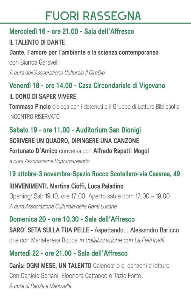 Vigevano 2019 Rassegna Letteraria